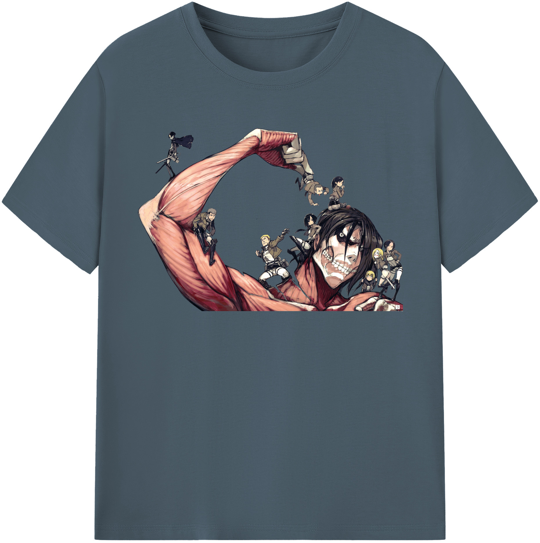 （画像用） 進撃の巨人 Attack on Titan 綿100％半袖Tシャツ（フロントプリント）